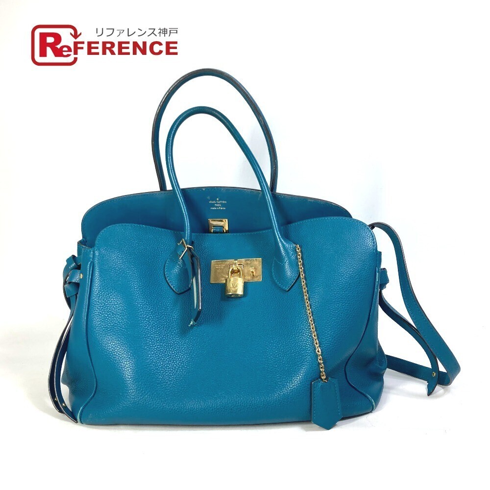 Louis Vuitton Milla handbag tote bag crossbody shoulder leather Cobalt blue